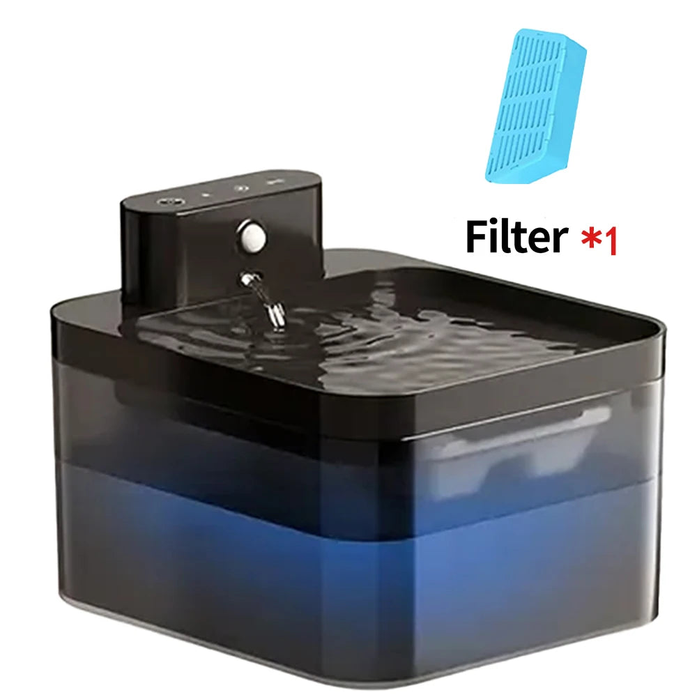 Fuente de Agua Automática para Gatos y Perros 2,2 L – Inalámbrica, Recargable y con Sensor de Movimiento
