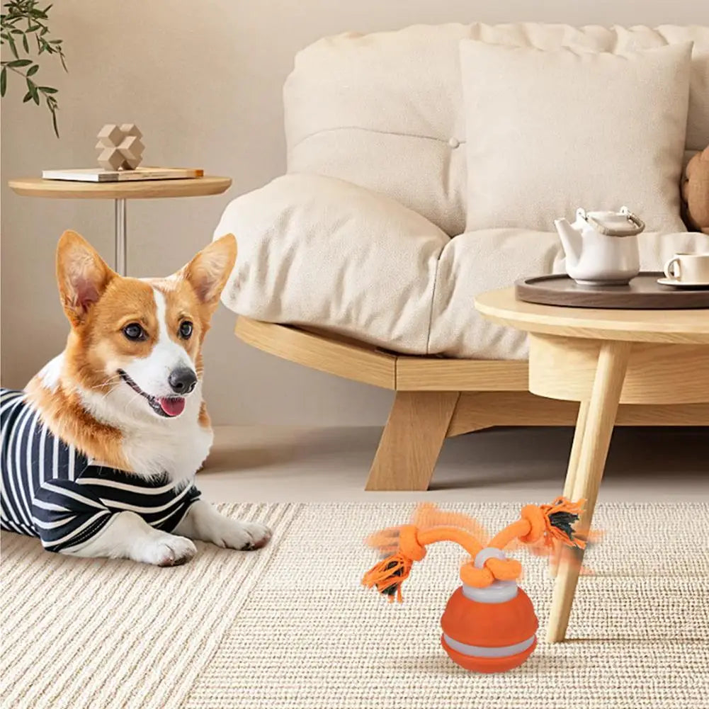Pelota Inteligente con Cuerda para Mascotas | Juguete Interactivo Automático para Perros, Gatos y Cachorros