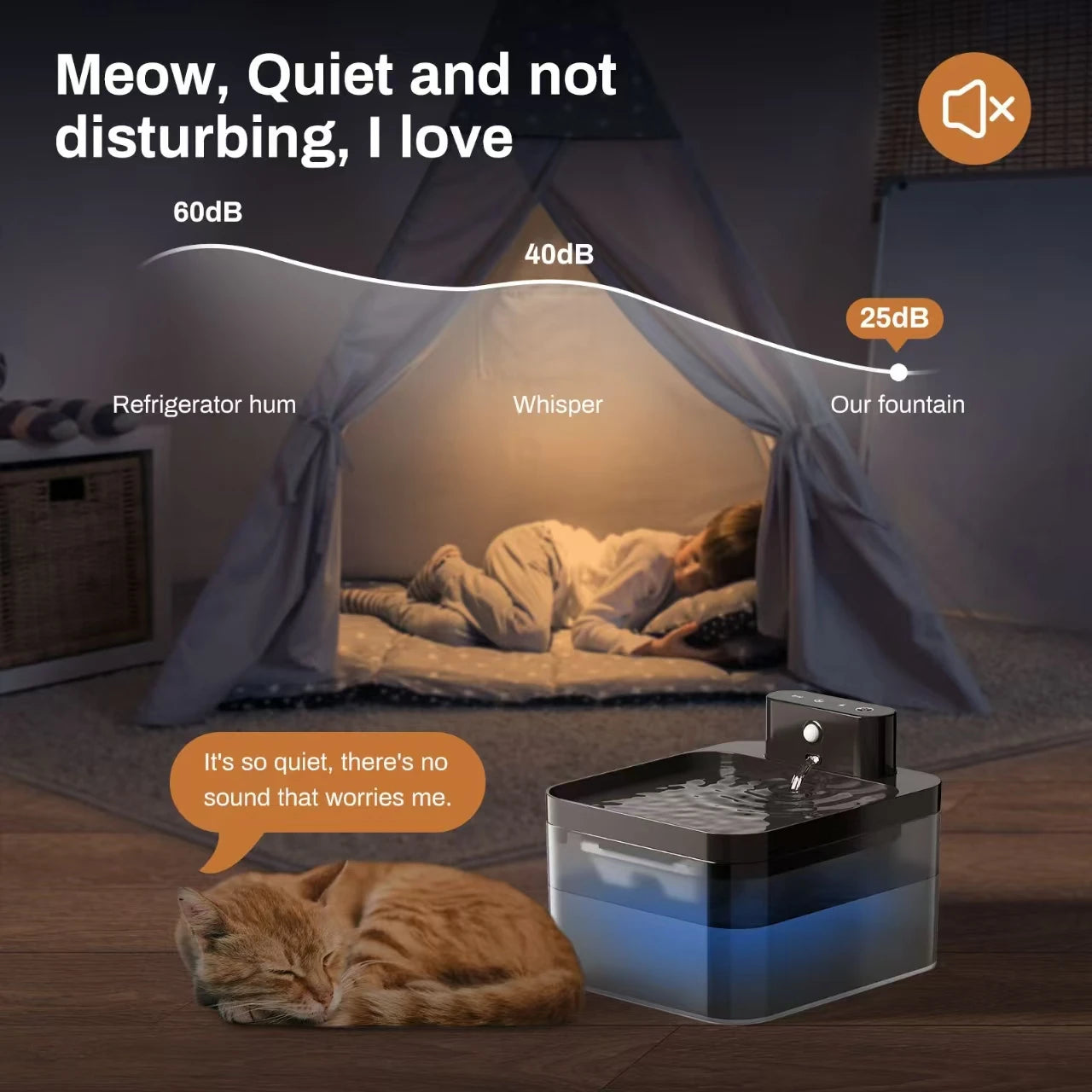 Fuente de Agua Automática para Gatos y Perros 2,2 L – Inalámbrica, Recargable y con Sensor de Movimiento