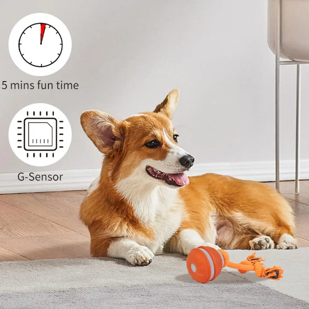 Pelota Inteligente con Cuerda para Mascotas | Juguete Interactivo Automático para Perros, Gatos y Cachorros