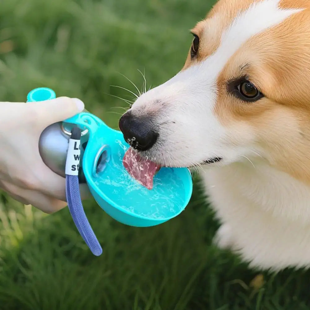 Botella portátil de agua para perro con cuenco plegable antifugas