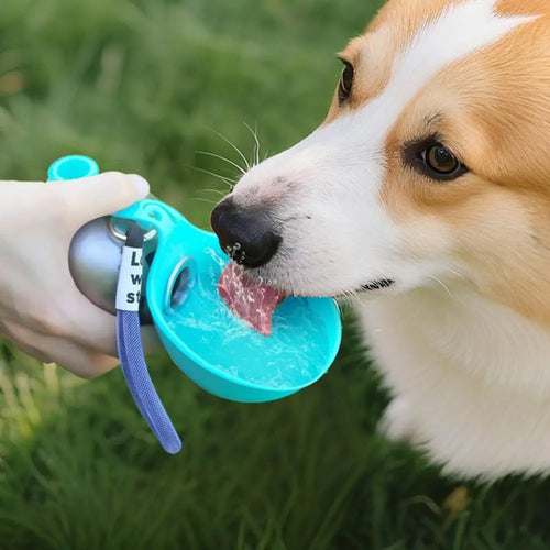 Botella portátil de agua para perro con cuenco plegable antifugas
