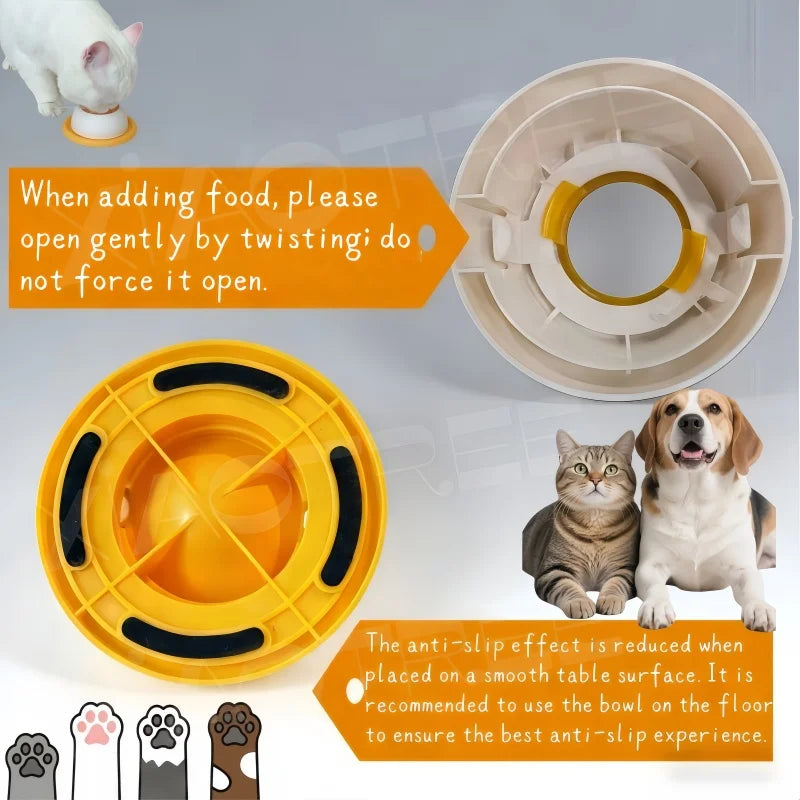 Juguete para Lamer Interactivo para Perros y Gatos con Dispensador de Comida Lenta